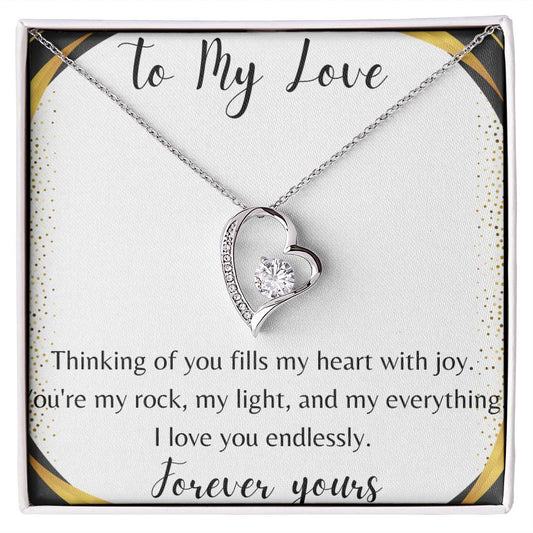 To My Love Forever Love Necklace | Christmas Gift, Valentine's Gift, Holiday Gift, Wife, Girlfriend