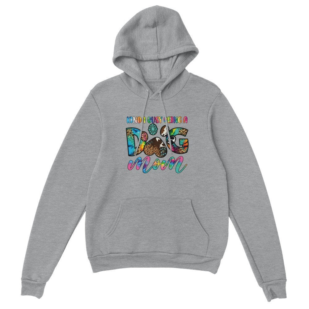 Dog Mom Premium Unisex Pullover Hoodie With Multiple Color Options and Sizes | Gift For Dog Lovers | Dog Mom Gift | Pet Lover Apparel