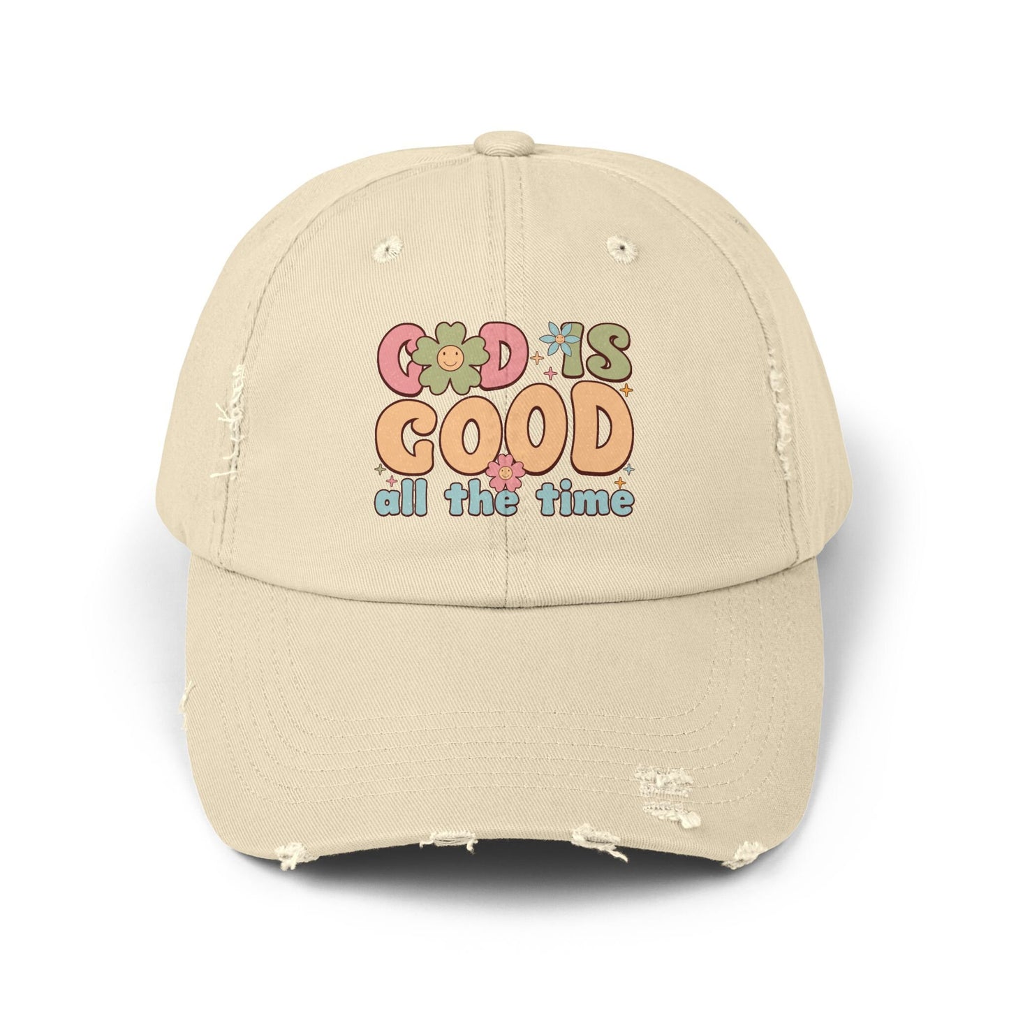 God is Good Unisex Distressed Cap | Christian Cap | God Faith Cap | Religious Gift | Christian Cap | Faith Based Cap | Inspirational Hat