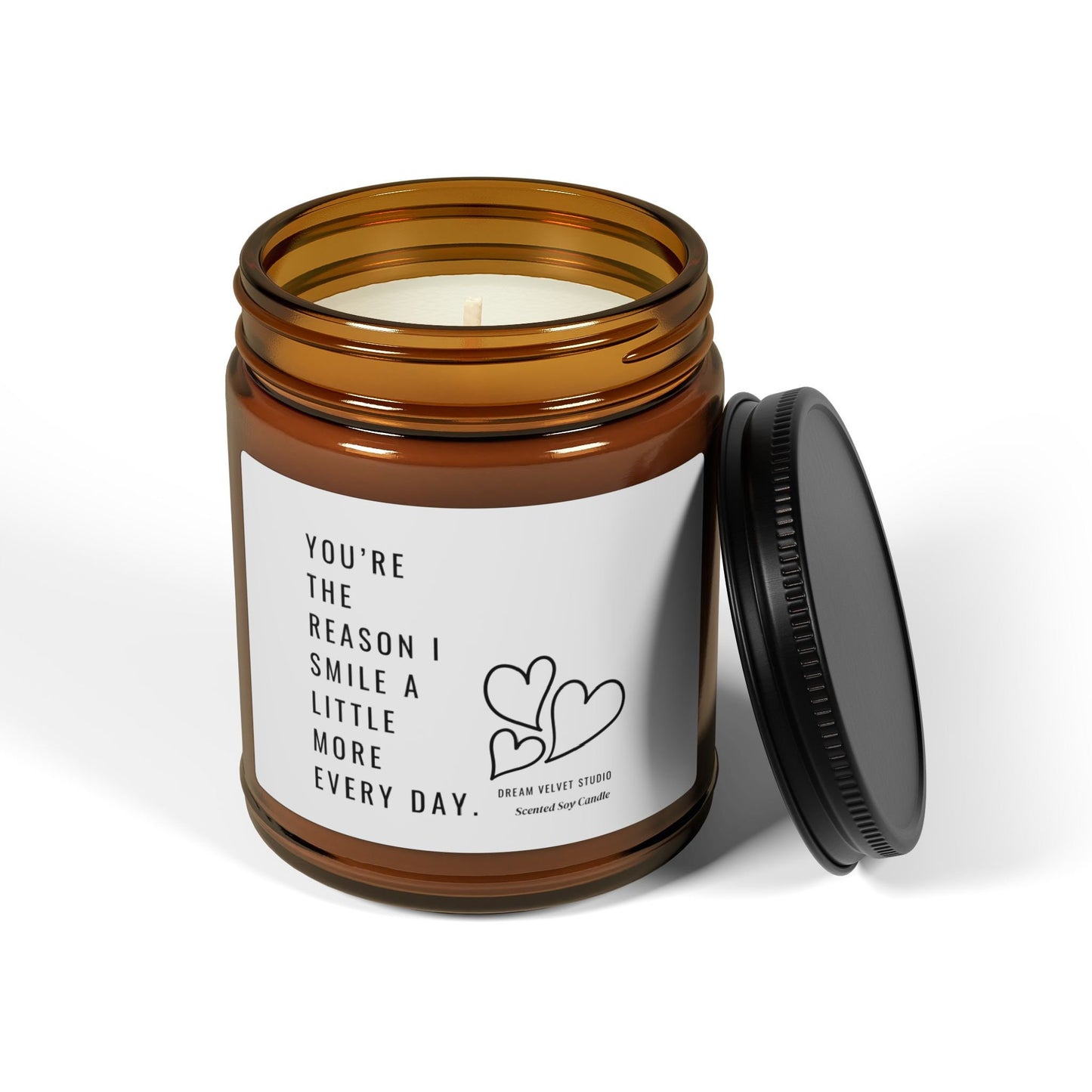 You're The Reason I Smile A Little More Every Day Scented Soy Candle | Birthday Gift | Love Candle | Best Friend Gift | Romantic Candle