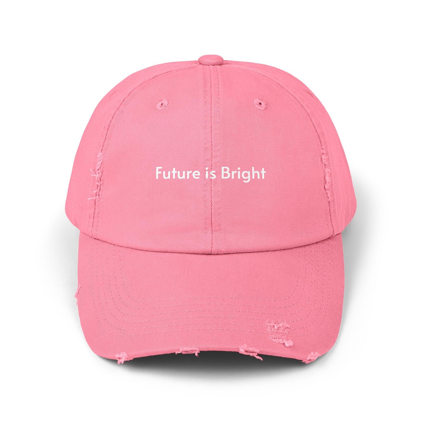 Future is Bright Unisex Distressed Cap | Trendy Adult Hat | Cool Positive Message Cap in Multiple Colors | Stylish Adjustable Hat