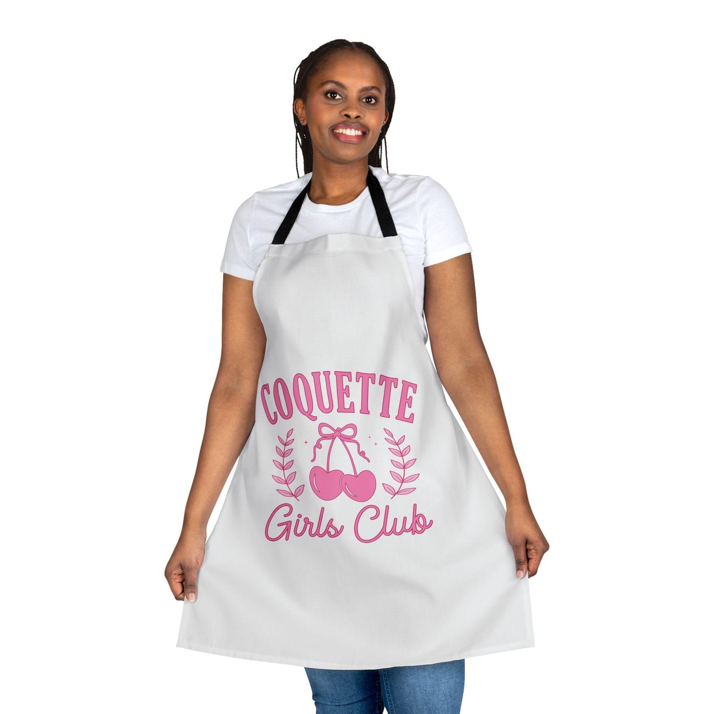 Coquette Girls Club Apron, 5-Color Straps | Kitchen Essential | Cooking Gift  | Kitchen Apron | Kitchen Gift | Gift for Her | Coquette Gift