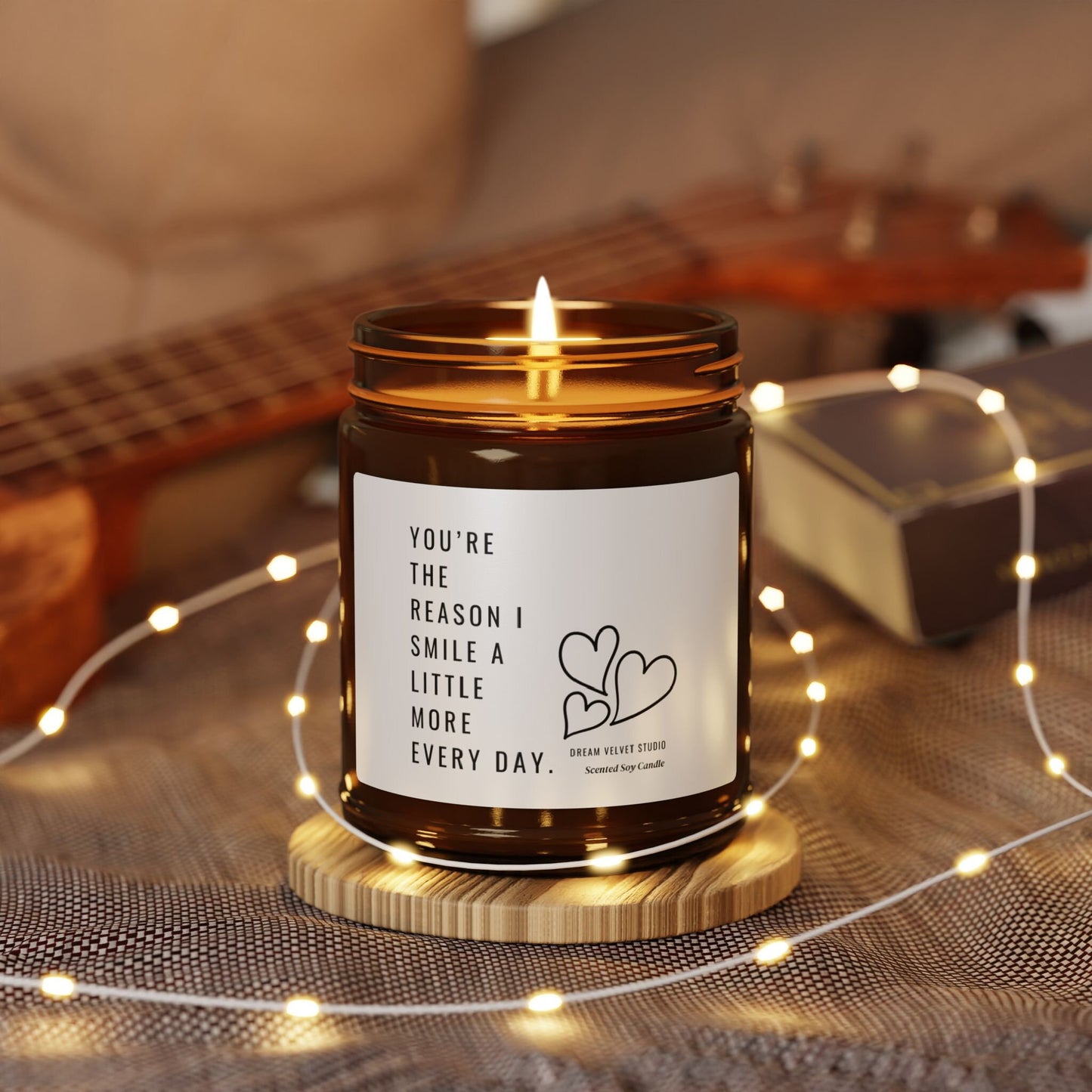 You're The Reason I Smile A Little More Every Day Scented Soy Candle | Birthday Gift | Love Candle | Best Friend Gift | Romantic Candle