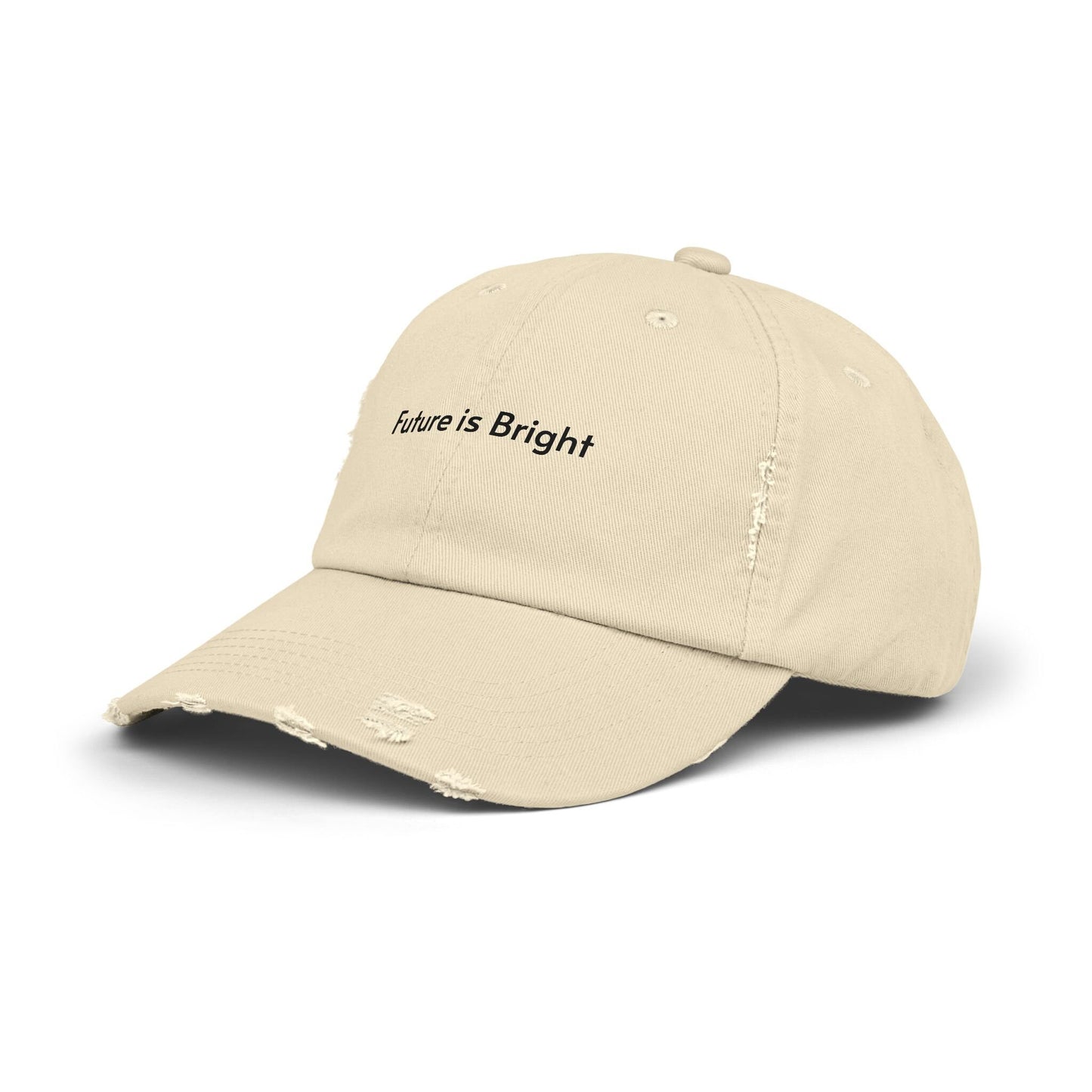 Future is Bright Unisex Distressed Cap | Trendy Adult Hat | Cool Positive Message Cap in Multiple Colors | Stylish Adjustable Hat