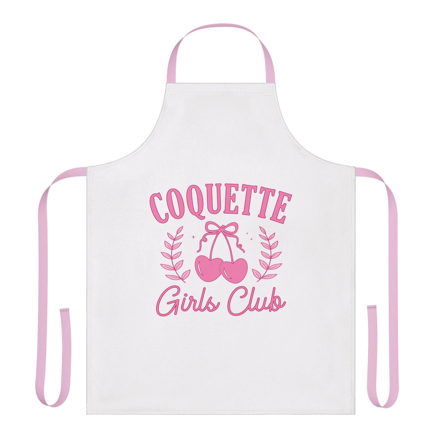 Coquette Girls Club Apron, 5-Color Straps | Kitchen Essential | Cooking Gift  | Kitchen Apron | Kitchen Gift | Gift for Her | Coquette Gift