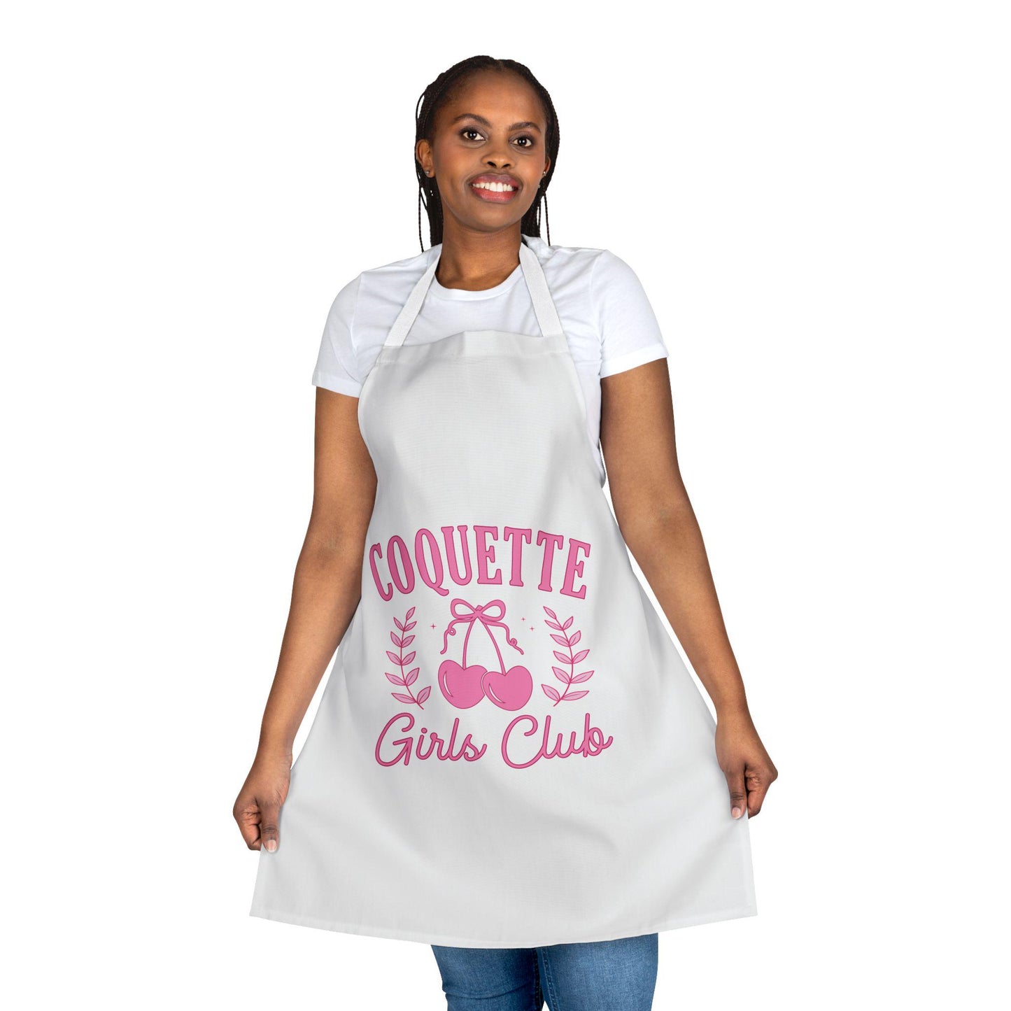 Coquette Girls Club Apron, 5-Color Straps | Kitchen Essential | Cooking Gift  | Kitchen Apron | Kitchen Gift | Gift for Her | Coquette Gift