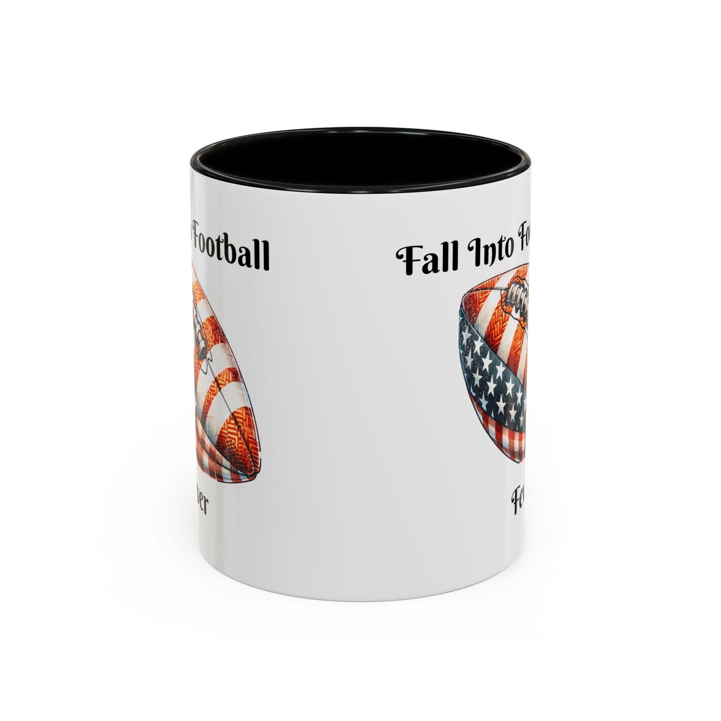 Fall Into Football Fever Ceramic Coffee Mug - Available in Multiple Colors (11oz, 15oz) | Football Mug | Sports Fan Mug | Game Day Mug